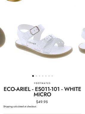 FootMates White Girls Buckle Sandals